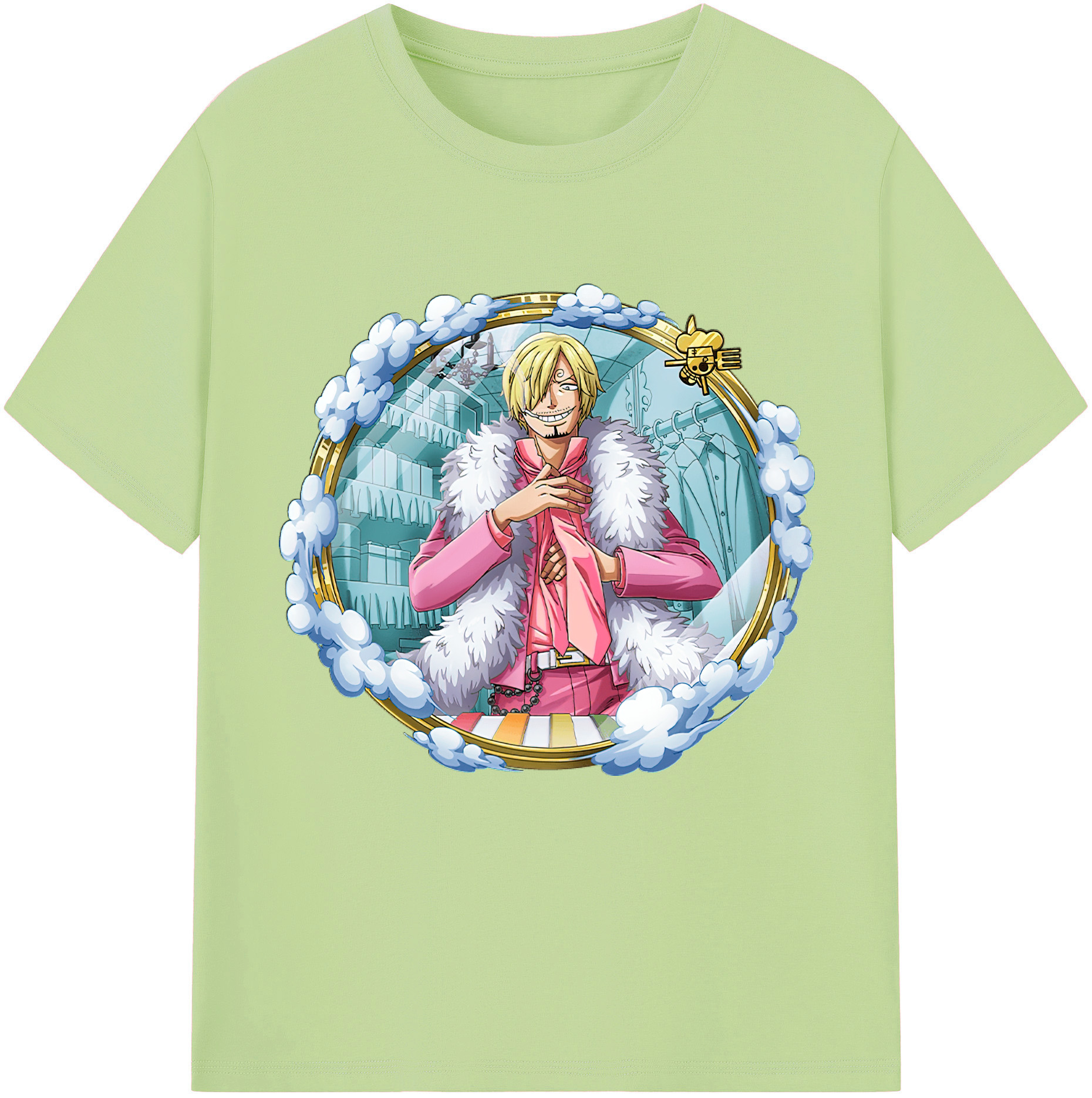 ワンピース サンジ ONE PIECE Sanji 綿100％半袖Tシャツ（フロントプリント）